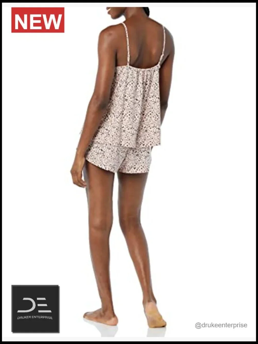 Women's Knit Jersey Cami Short Pajama Set - Relaxed Fit Cotton Modal Sleepwear